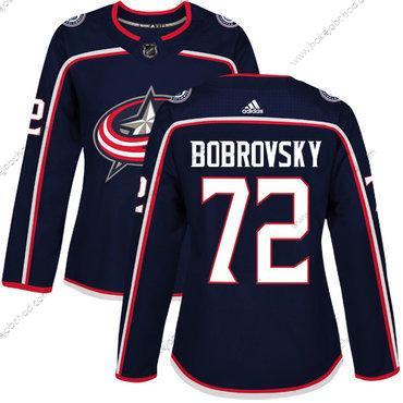 Adidas Žena Columbus Blue Jackets #72 Sergei Bobrovsky Námořnictvo Modrý Domácí Autentické Sešitý NHL Dres