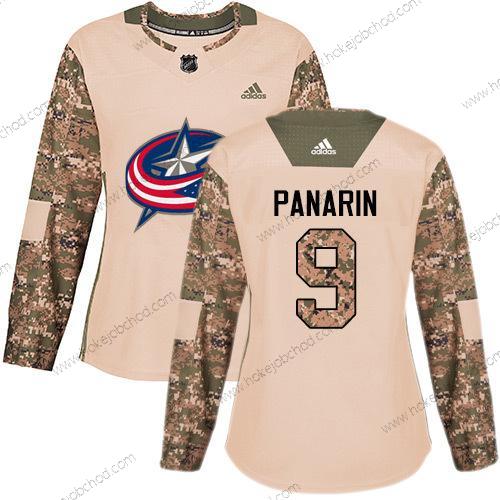 Adidas Žena Columbus Blue Jackets #9 Artemi Panarin Camo Autentické 2017 Veterans Day Sešitý NHL Dres