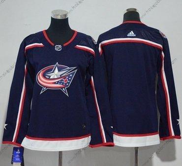 Adidas Žena Columbus Blue Jackets Prázdný Námořnictvo Modrý Domácí Autentické Sešitý NHL Dres