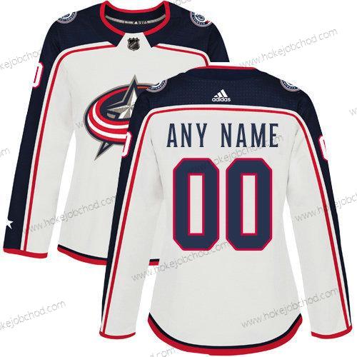 Adidas Žena Columbus Blue Jackets Přizpůsobené NHL Autentické Bílý Dres