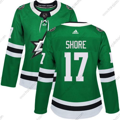 Adidas Žena Dallas Stars #17 Devin Shore Zelená Domácí Autentické Sešitý NHL Dres