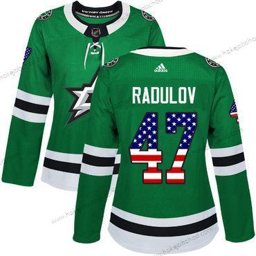 Adidas Žena Dallas Stars #47 Alexander Radulov Zelená Domácí Autentické USA Flag Sešitý NHL Dres