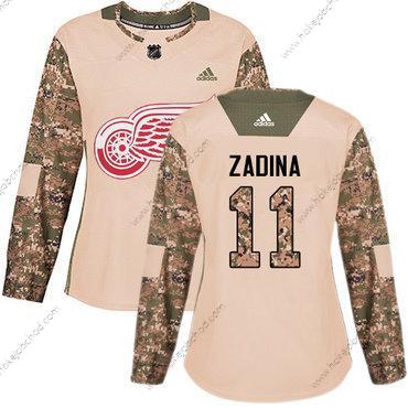 Adidas Žena Detroit Red Wings #11 Filip Zadina Autentické Camo Veterans Day Tréninkový Dres