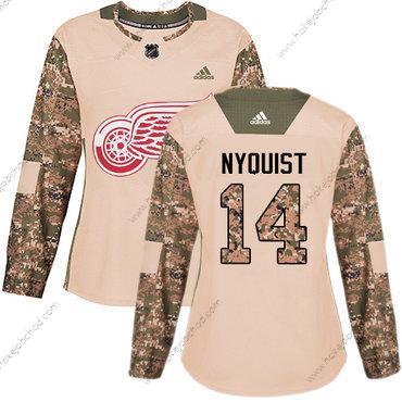 Adidas Žena Detroit Red Wings #14 Gustav Nyquist Camo Autentické 2017 Veterans Day Sešitý NHL Dres