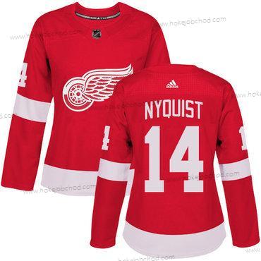 Adidas Žena Detroit Red Wings #14 Gustav Nyquist Červené Domácí Autentické Sešitý NHL Dres