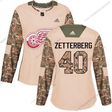 Adidas Žena Detroit Red Wings #40 Henrik Zetterberg Camo Autentické 2017 Veterans Day Sešitý NHL Dres