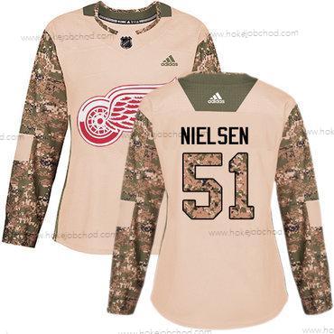 Adidas Žena Detroit Red Wings #51 Frans Nielsen Camo Autentické 2017 Veterans Day Sešitý NHL Dres