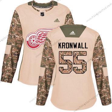 Adidas Žena Detroit Red Wings #55 Niklas Kronwall Camo Autentické 2017 Veterans Day Sešitý NHL Dres