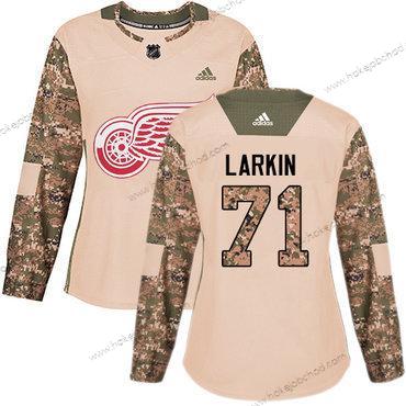 Adidas Žena Detroit Red Wings #71 Dylan Larkin Camo Autentické 2017 Veterans Day Sešitý NHL Dres