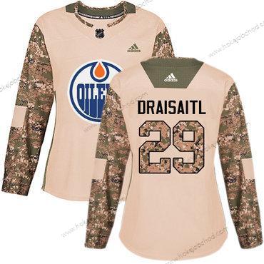 Adidas Žena Edmonton Oilers #29 Leon Draisaitl Camo Autentické 2017 Veterans Day Sešitý NHL Dres