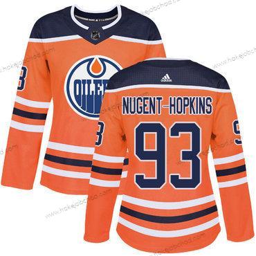 Adidas Žena Edmonton Oilers #93 Ryan Nugent-Hopkins Oranžová Domácí Autentické Sešitý NHL Dres