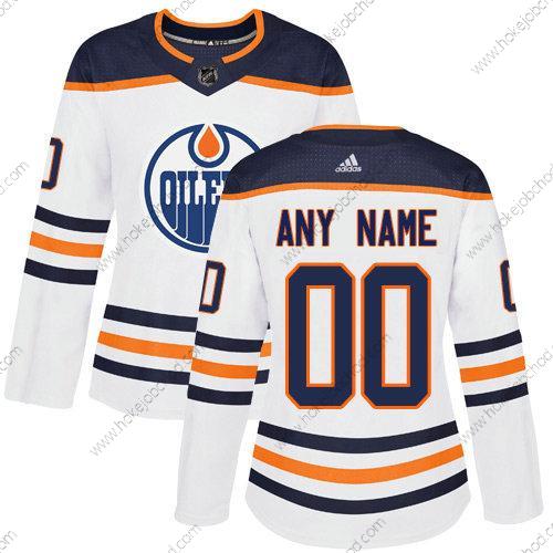 Adidas Žena Edmonton Oilers Přizpůsobené NHL Autentické Bílý Dres