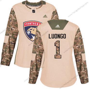 Adidas Žena Florida Panthers #1 Roberto Luongo Camo Autentické 2017 Veterans Day Sešitý NHL Dres