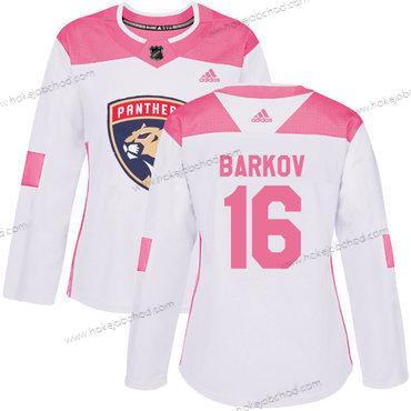 Adidas Žena Florida Panthers #16 Aleksander Barkov Bílý Růžový Autentické Sešitý NHL Dres