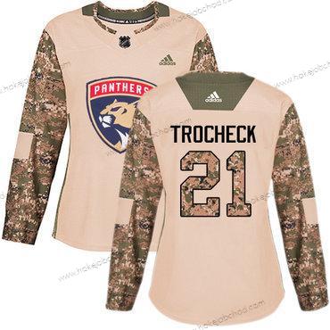 Adidas Žena Florida Panthers #21 Vincent Trocheck Camo Autentické 2017 Veterans Day Sešitý NHL Dres