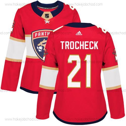 Adidas Žena Florida Panthers #21 Vincent Trocheck Červené Domácí Autentické Sešitý NHL Dres