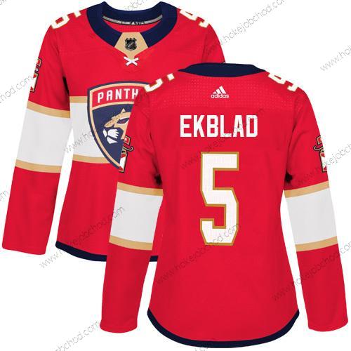 Adidas Žena Florida Panthers #5 Aaron Ekblad Červené Domácí Autentické Sešitý NHL Dres