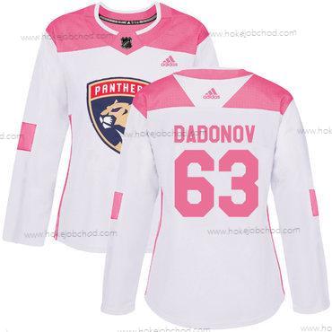 Adidas Žena Florida Panthers #63 Evgenii Dadonov Bílý Růžový Autentické Sešitý NHL Dres