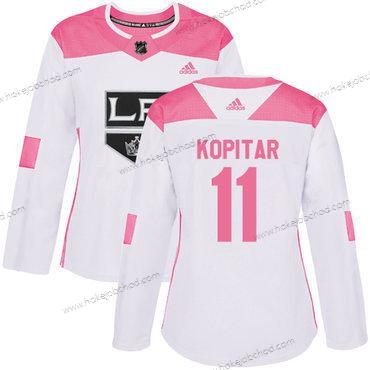 Adidas Žena Los Angeles Kings #11 Anze Kopitar Bílý Růžový Autentické Sešitý NHL Dres