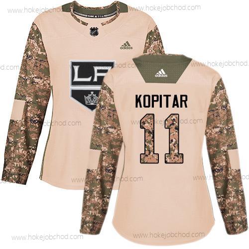 Adidas Žena Los Angeles Kings #11 Anze Kopitar Camo Autentické 2017 Veterans Day Sešitý NHL Dres