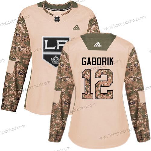 Adidas Žena Los Angeles Kings #12 Marian Gaborik Camo Autentické 2017 Veterans Day Sešitý NHL Dres