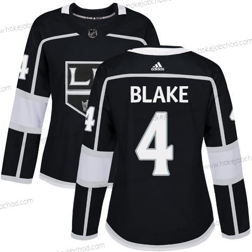 Adidas Žena Los Angeles Kings #4 Rob Blake Černá Domácí Autentické Sešitý NHL Dres