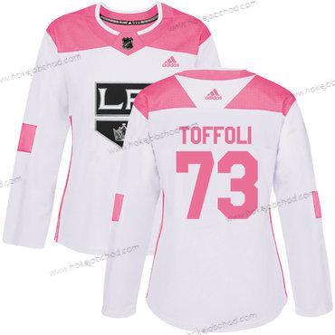 Adidas Žena Los Angeles Kings #73 Tyler Toffoli Bílý Růžový Autentické Sešitý NHL Dres