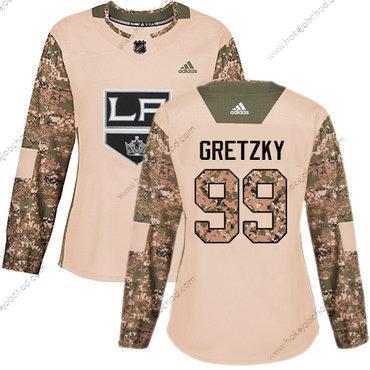 Adidas Žena Los Angeles Kings #99 Wayne Gretzky Camo Autentické 2017 Veterans Day Sešitý NHL Dres