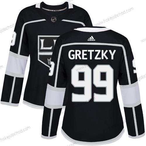 Adidas Žena Los Angeles Kings #99 Wayne Gretzky Černá Domácí Autentické Sešitý NHL Dres