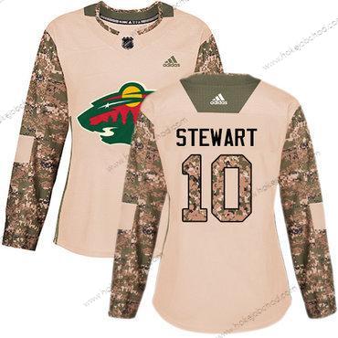 Adidas Žena Minnesota Wild #10 Chris Stewart Camo Autentické 2017 Veterans Day Sešitý NHL Dres