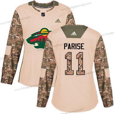 Adidas Žena Minnesota Wild #11 Zach Parise Camo Autentické 2017 Veterans Day Sešitý NHL Dres