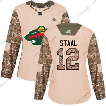 Adidas Žena Minnesota Wild #12 Eric Staal Camo Autentické 2017 Veterans Day Sešitý NHL Dres