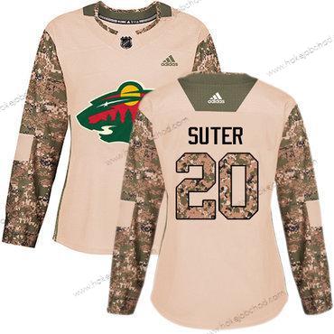 Adidas Žena Minnesota Wild #20 Ryan Suter Camo Autentické 2017 Veterans Day Sešitý NHL Dres