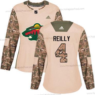 Adidas Žena Minnesota Wild #4 Mike Reilly Camo Autentické 2017 Veterans Day Sešitý NHL Dres