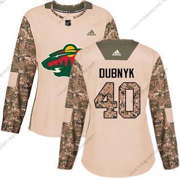 Adidas Žena Minnesota Wild #40 Devan Dubnyk Camo Autentické 2017 Veterans Day Sešitý NHL Dres