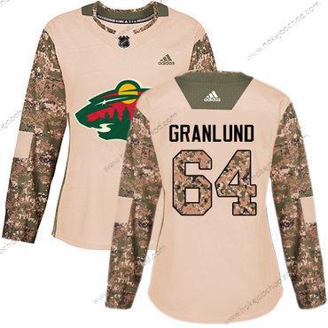 Adidas Žena Minnesota Wild #64 Mikael Granlund Camo Autentické 2017 Veterans Day Sešitý NHL Dres