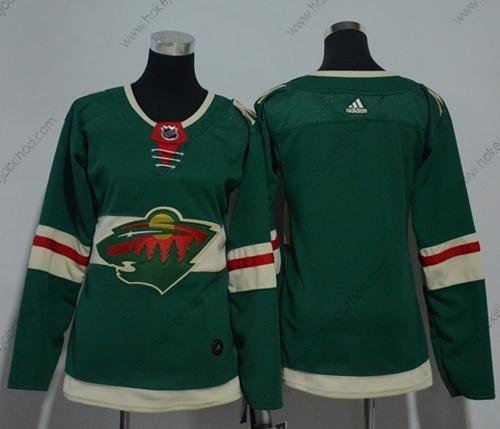 Adidas Žena Minnesota Wild Prázdný Zelená Domácí Autentické Sešitý NHL Dres