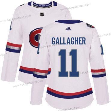 Adidas Žena Montreal Canadiens #11 Brendan Gallagher Bílý Autentické 1917-2017 100th Klasický Sešitý NHL Dres