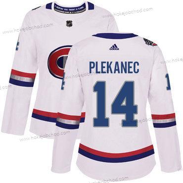 Adidas Žena Montreal Canadiens #14 Tomas Plekanec Bílý Autentické 1917-2017 100th Klasický Sešitý NHL Dres