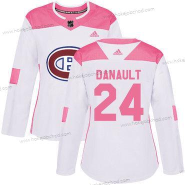 Adidas Žena Montreal Canadiens #24 Phillip Danault Bílý Růžový Autentické Sešitý NHL Dres