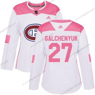 Adidas Žena Montreal Canadiens #27 Alex Galchenyuk Bílý Růžový Autentické Sešitý NHL Dres