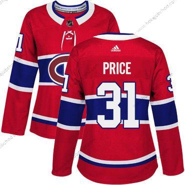 Adidas Žena Montreal Canadiens #31 Carey Price Červené Domácí Autentické Sešitý NHL Dres