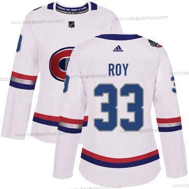 Adidas Žena Montreal Canadiens #33 Patrick Roy Bílý Autentické 1917-2017 100th Klasický Sešitý NHL Dres