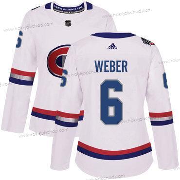 Adidas Žena Montreal Canadiens #6 Shea Weber Bílý Autentické 1917-2017 100th Klasický Sešitý NHL Dres