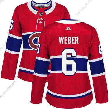 Adidas Žena Montreal Canadiens #6 Shea Weber Červené Domácí Autentické Sešitý NHL Dres