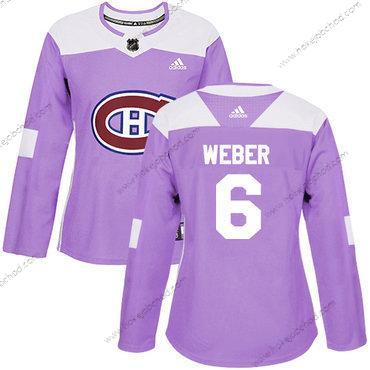 Adidas Žena Montreal Canadiens #6 Shea Weber Nachový Autentické Bojuje proti rakovině Sešitý NHL Dres