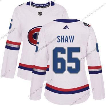 Adidas Žena Montreal Canadiens #65 Andrew Shaw Bílý Autentické 1917-2017 100th Klasický Sešitý NHL Dres