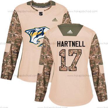 Adidas Žena Nashville Predators #17 Scott Hartnell Camo Autentické 2017 Veterans Day Sešitý NHL Dres