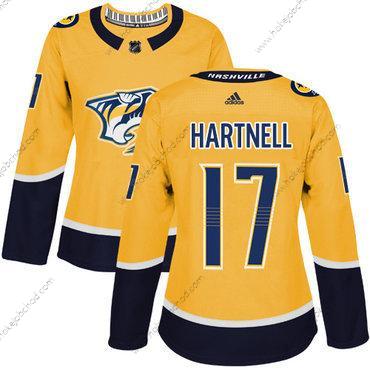 Adidas Žena Nashville Predators #17 Scott Hartnell Žlutá Domácí Autentické Sešitý NHL Dres