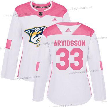 Adidas Žena Nashville Predators #33 Viktor Arvidsson Bílý Růžový Autentické Sešitý NHL Dres